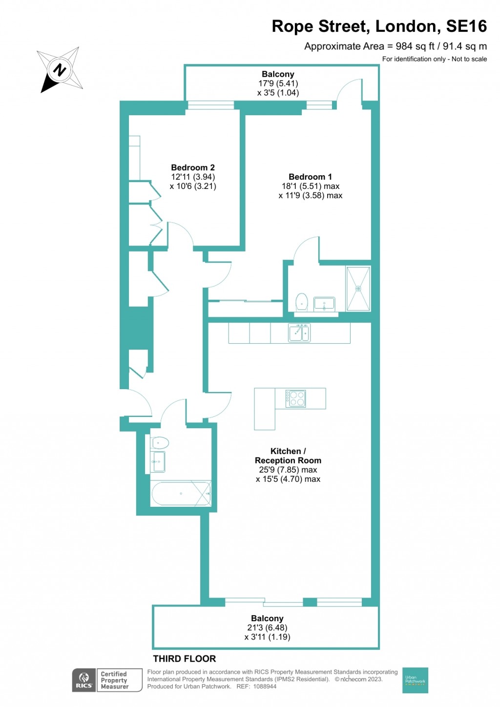 Floorplans For Rope Street, London
