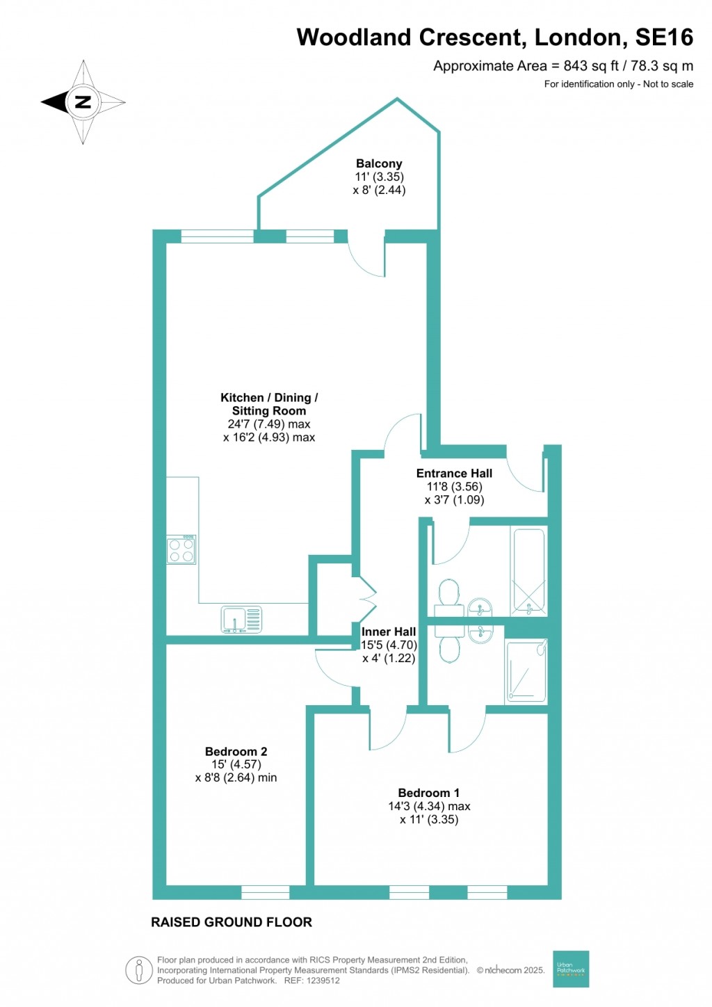 Floorplans For Woodland Crescent, London