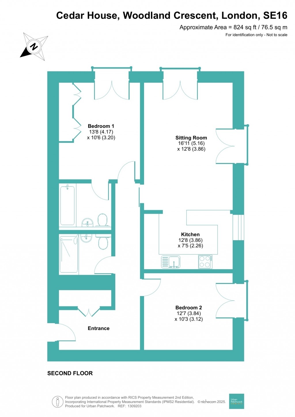 Floorplans For Woodland Crescent, London