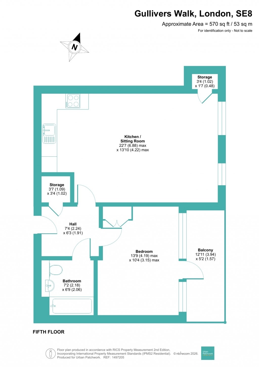 Floorplans For Gullivers Walk, London
